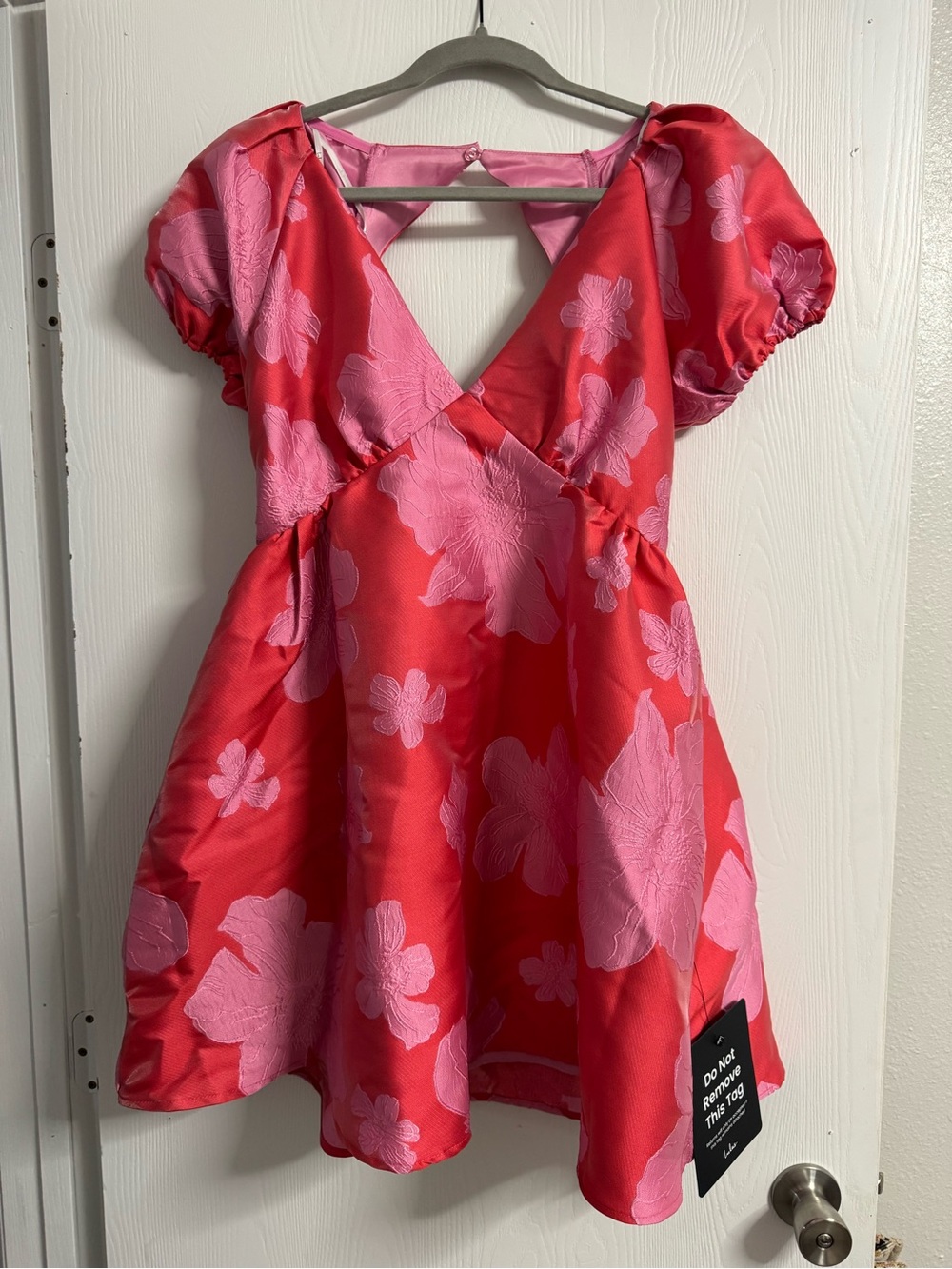 Lulu's Red and Pink Floral Mini Dress